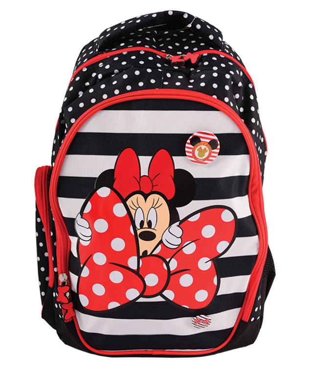 Ghiozdan imprimeu Minnie, inchidere cu fermoar, compartimente incapatoare, clase primare - imagine 5